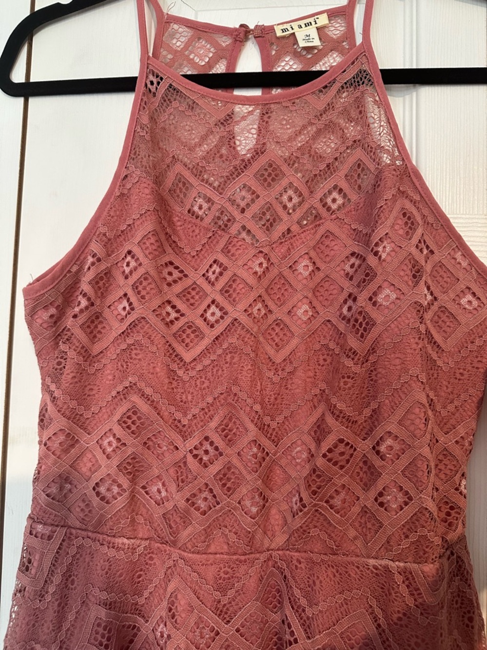 miami Dusty Rose lace dress